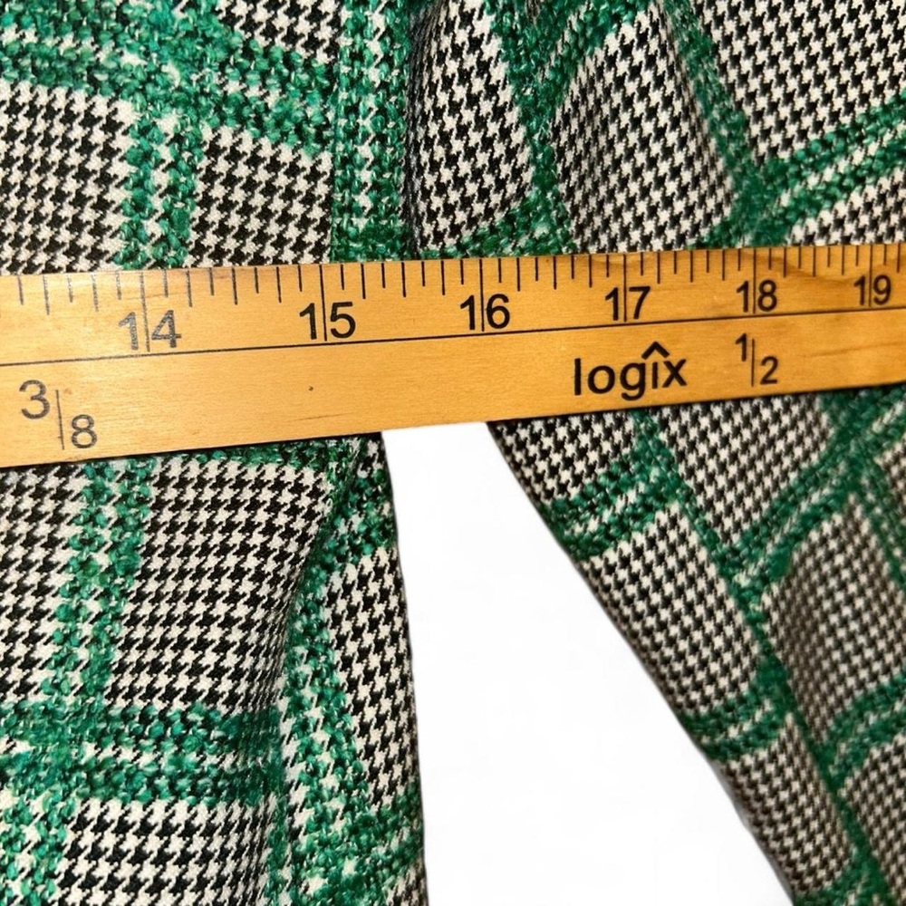 Topshop Green Checkered Blazer - Picture 5 of 9